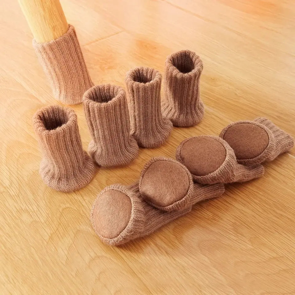 Stuhlsocken Hellbraun 4er Set