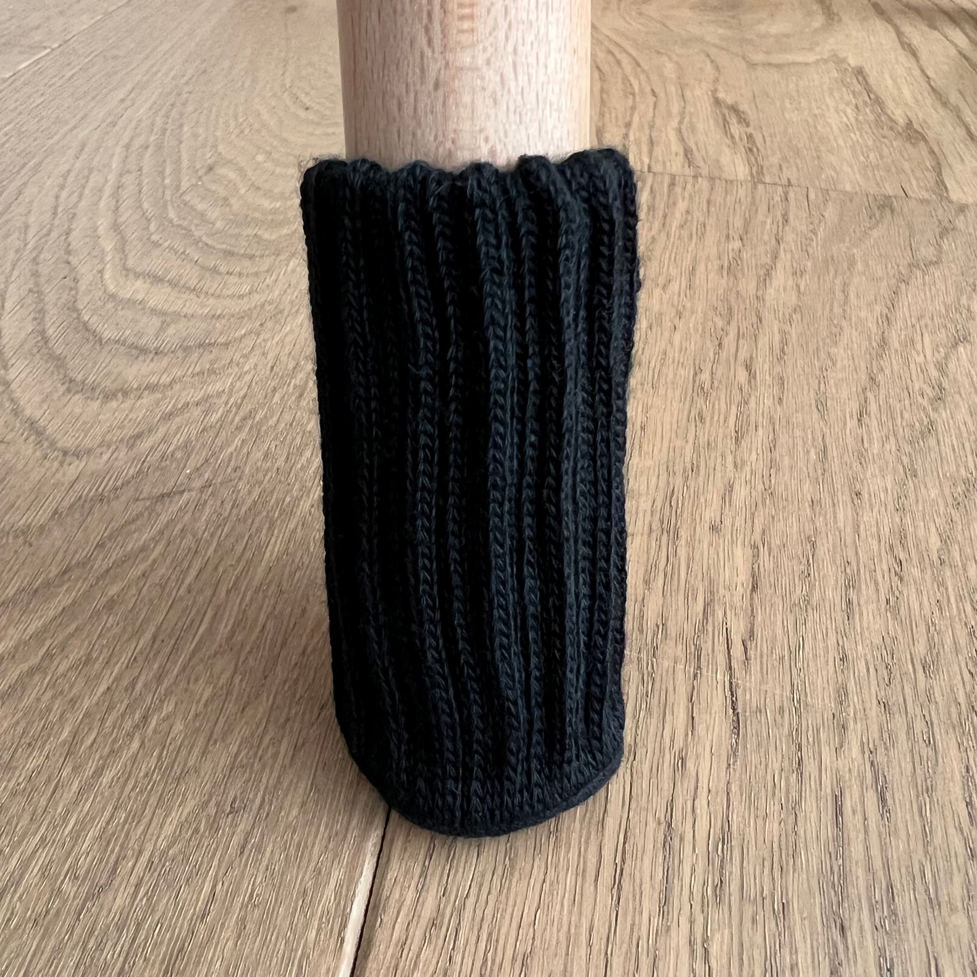 Stuhlsocken Schwarz für Parkett